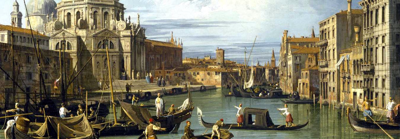 Dettaglio de -L'ingresso del Canal Grande- di Canaletto'